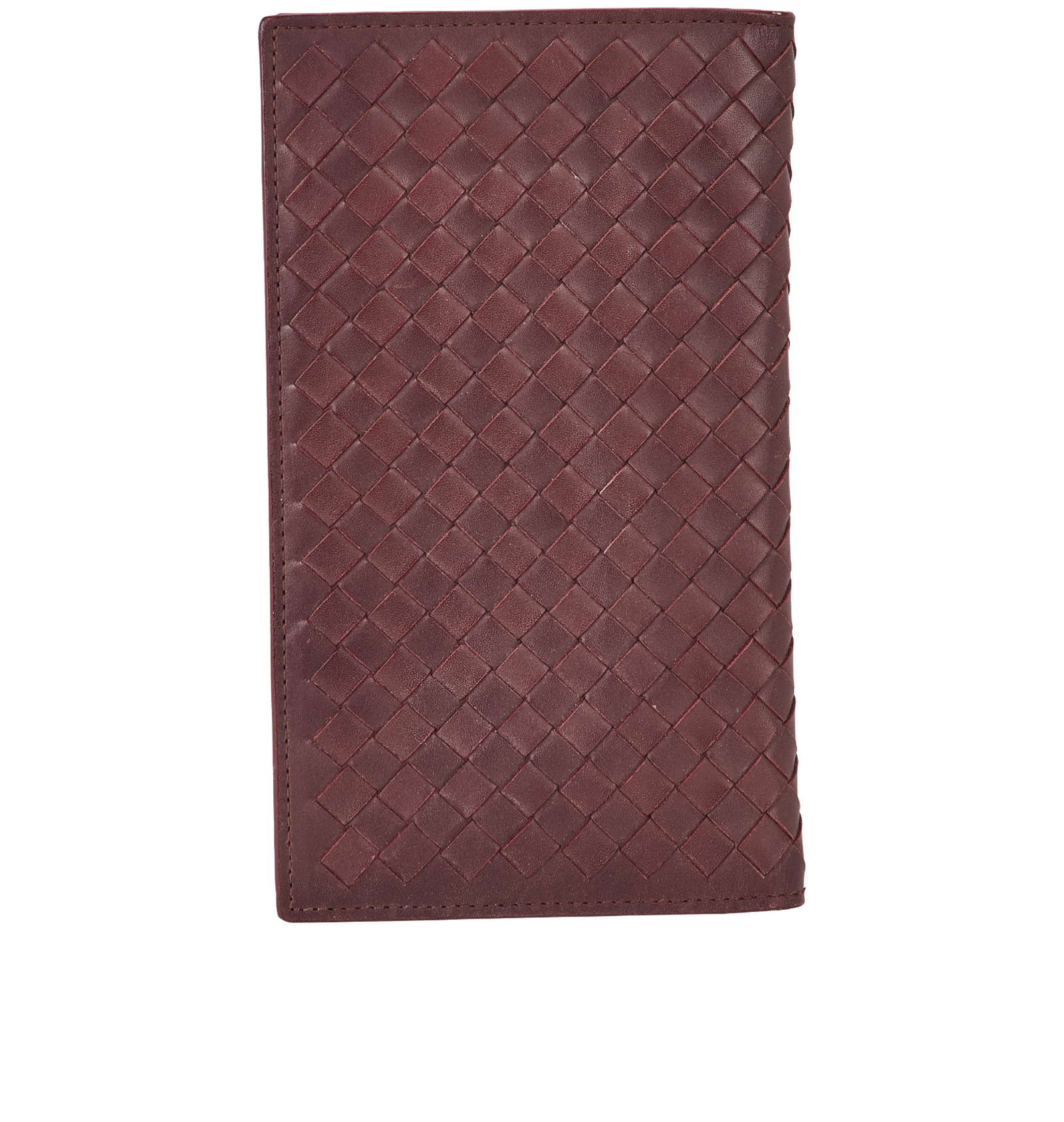 Bottega Veneta Vintage Intrecciato Wallet, &pound;220, Accessories, Burgundy, Leather, Back view